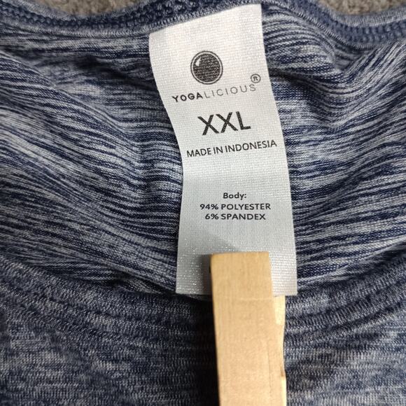 Yogalicious Women Twist Front Sleeveless Crop Tank Gray - Picture 5 of 6